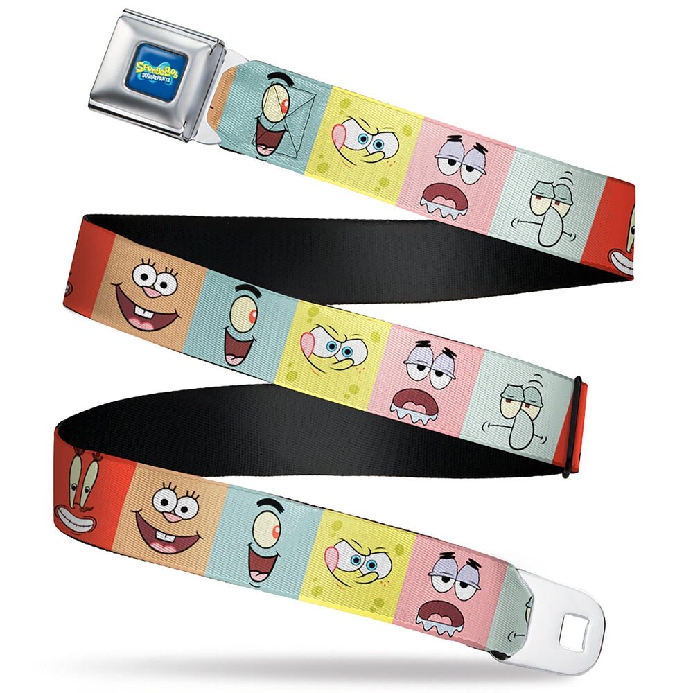 7169 Nickelodeon Belt, Seatbelt Buckle Belt, SpongeBob Squarepants